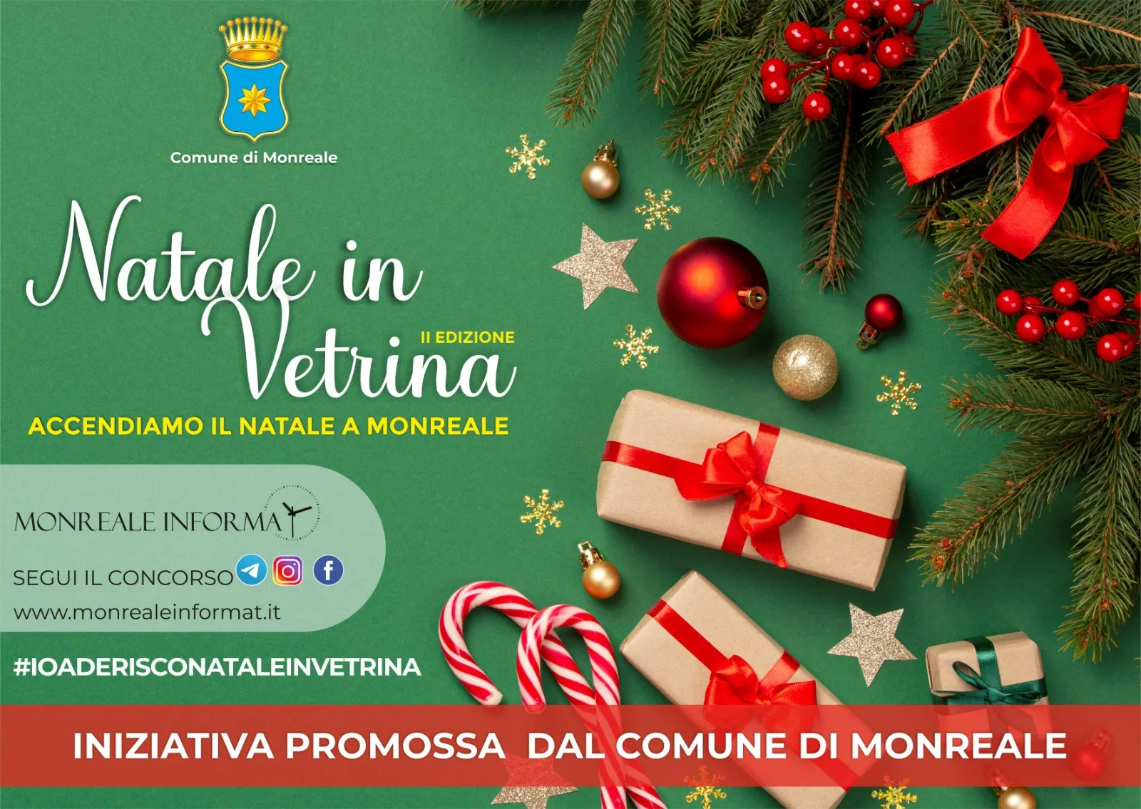 locandina natale in vetrina 2023